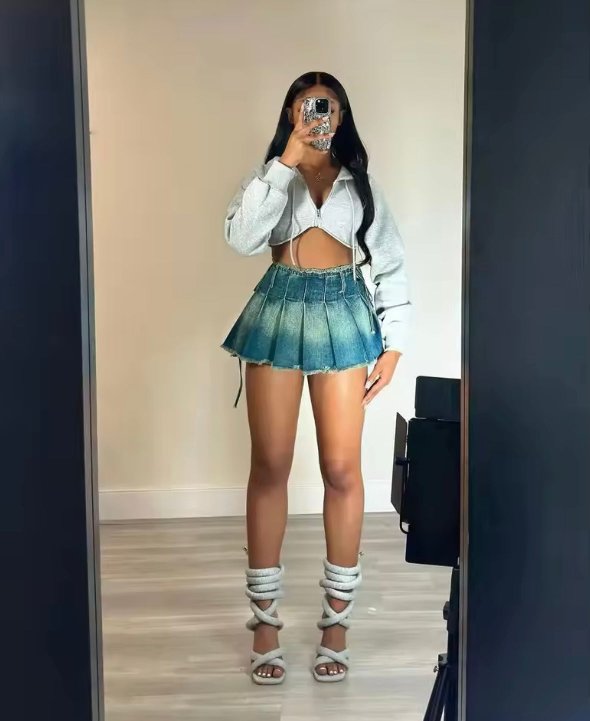 Y2K Girl Denim Skirt