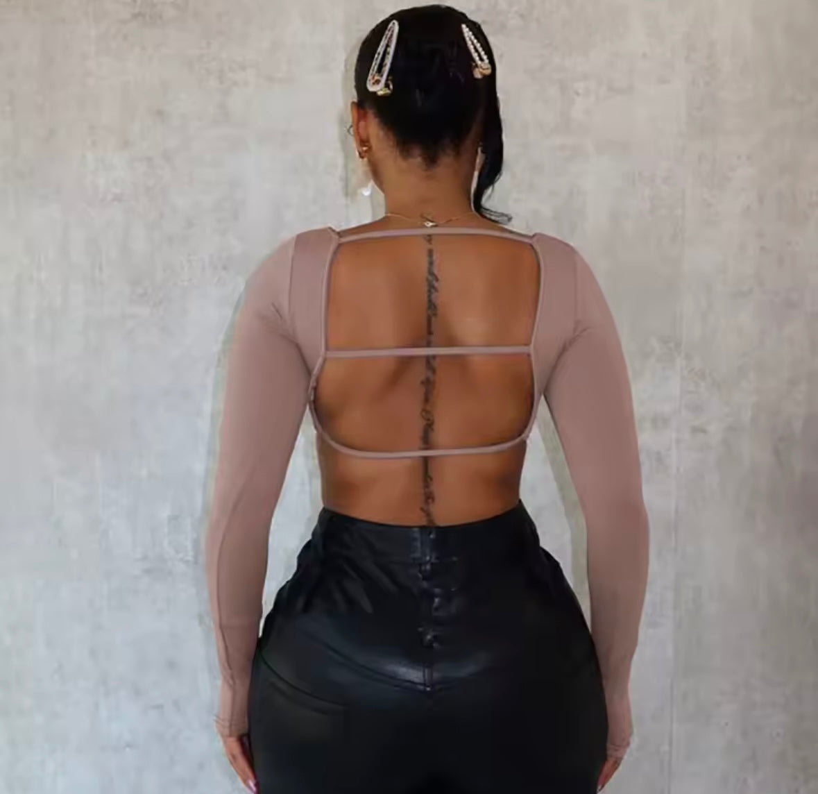 Luna Backless Crop Top