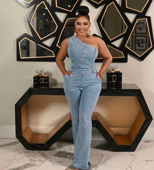 Here To Stay Denim Jumpsuit