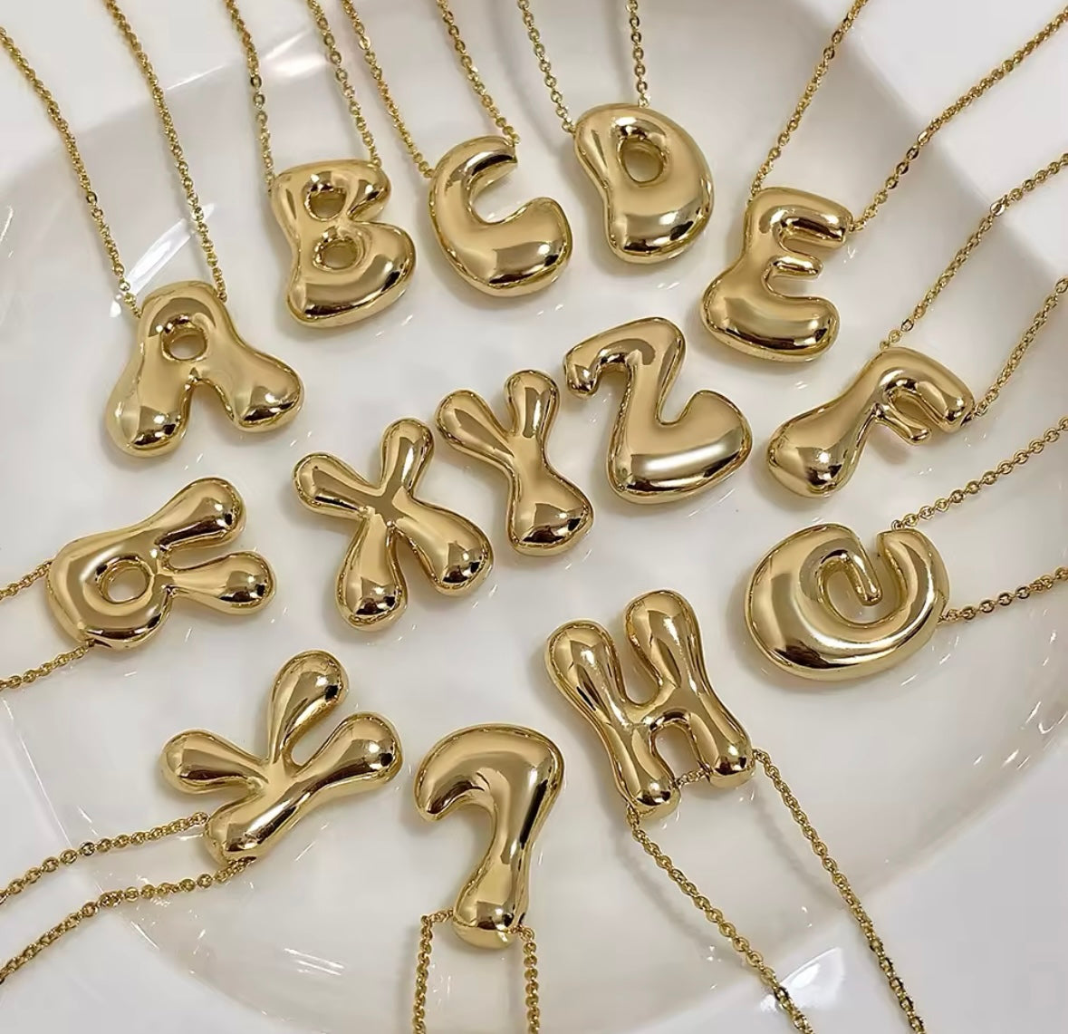 Bubble Letter Necklace