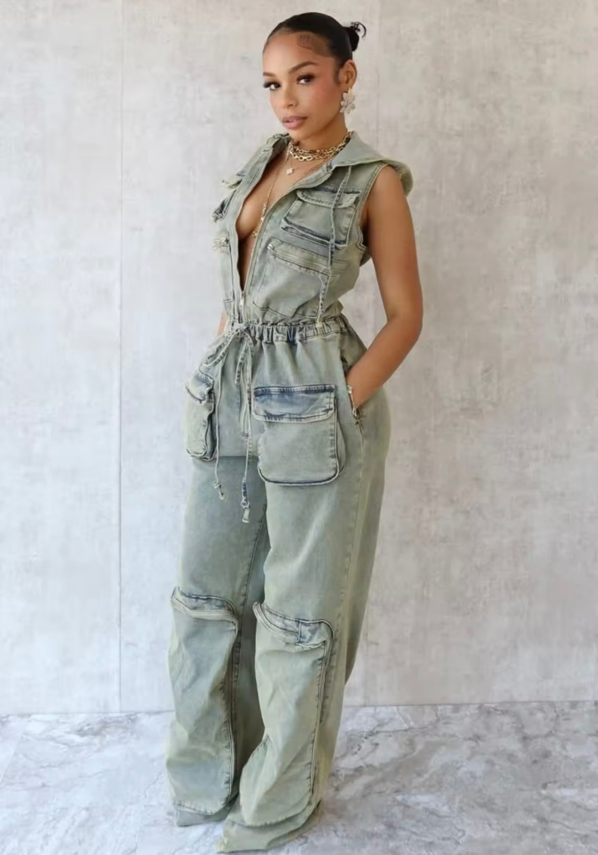 Love For You Cargo Jumpsuit